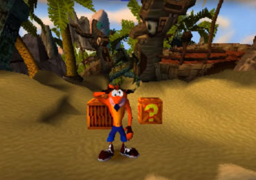 Crash Bandicoot steht am Anfang eines Levels