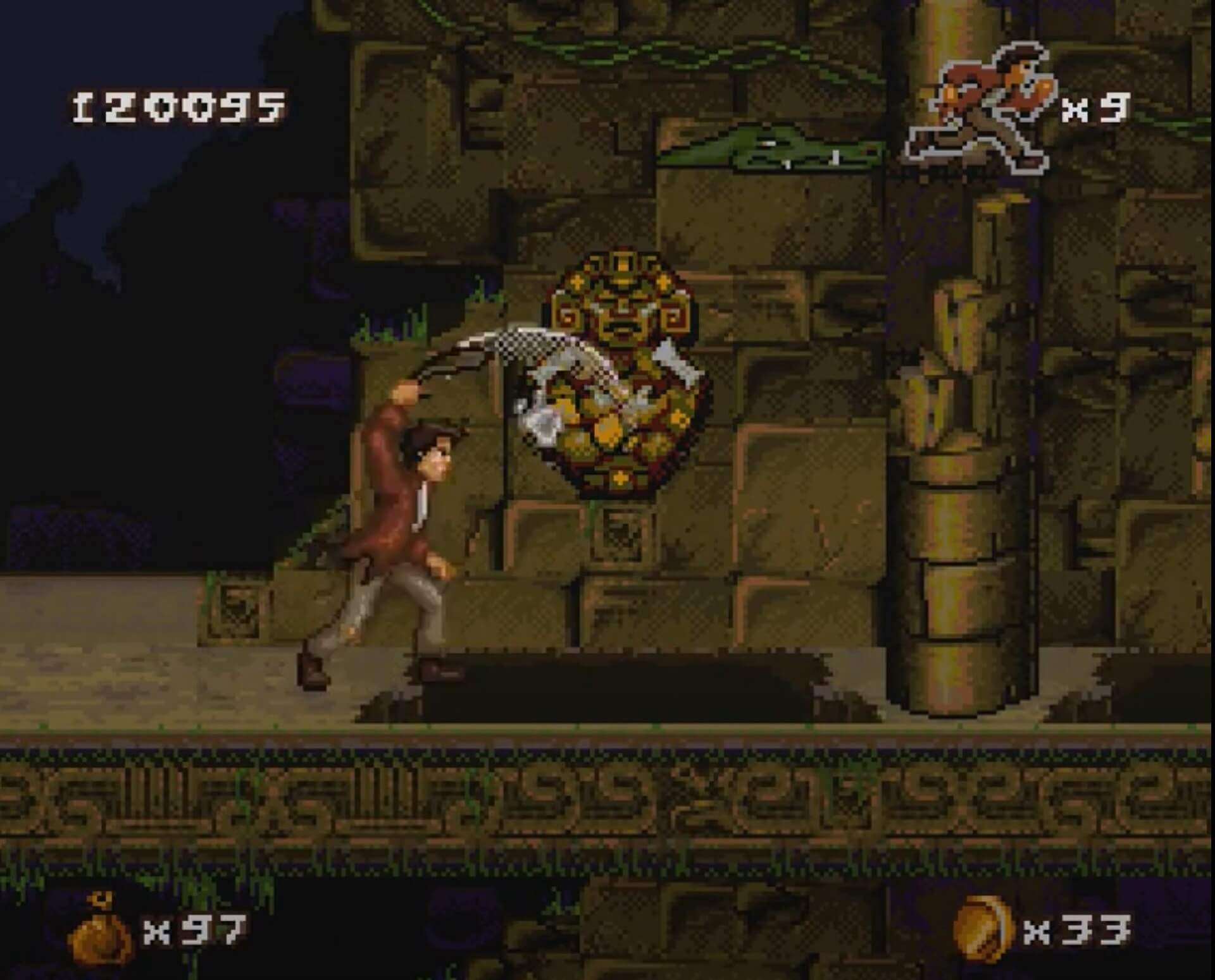 Pitfall The Mayan Adventure (SNES): Maya Statuen erwachen zum Leben und wollen euch an den Kragen