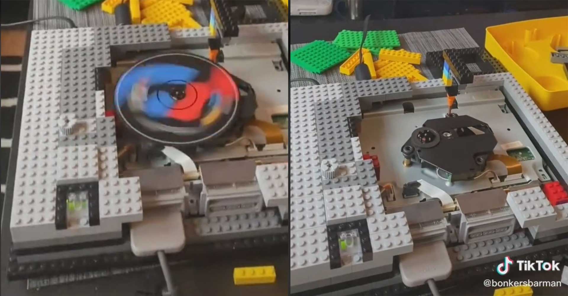 Retro-Gamer baut PS1-Konsole aus Legosteinen