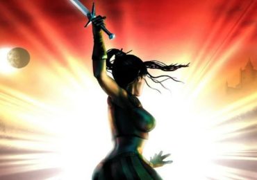 Baldur‘s Gate: Dark Alliance : Schwertkämpferin wird von einem hellen Licht geblendet