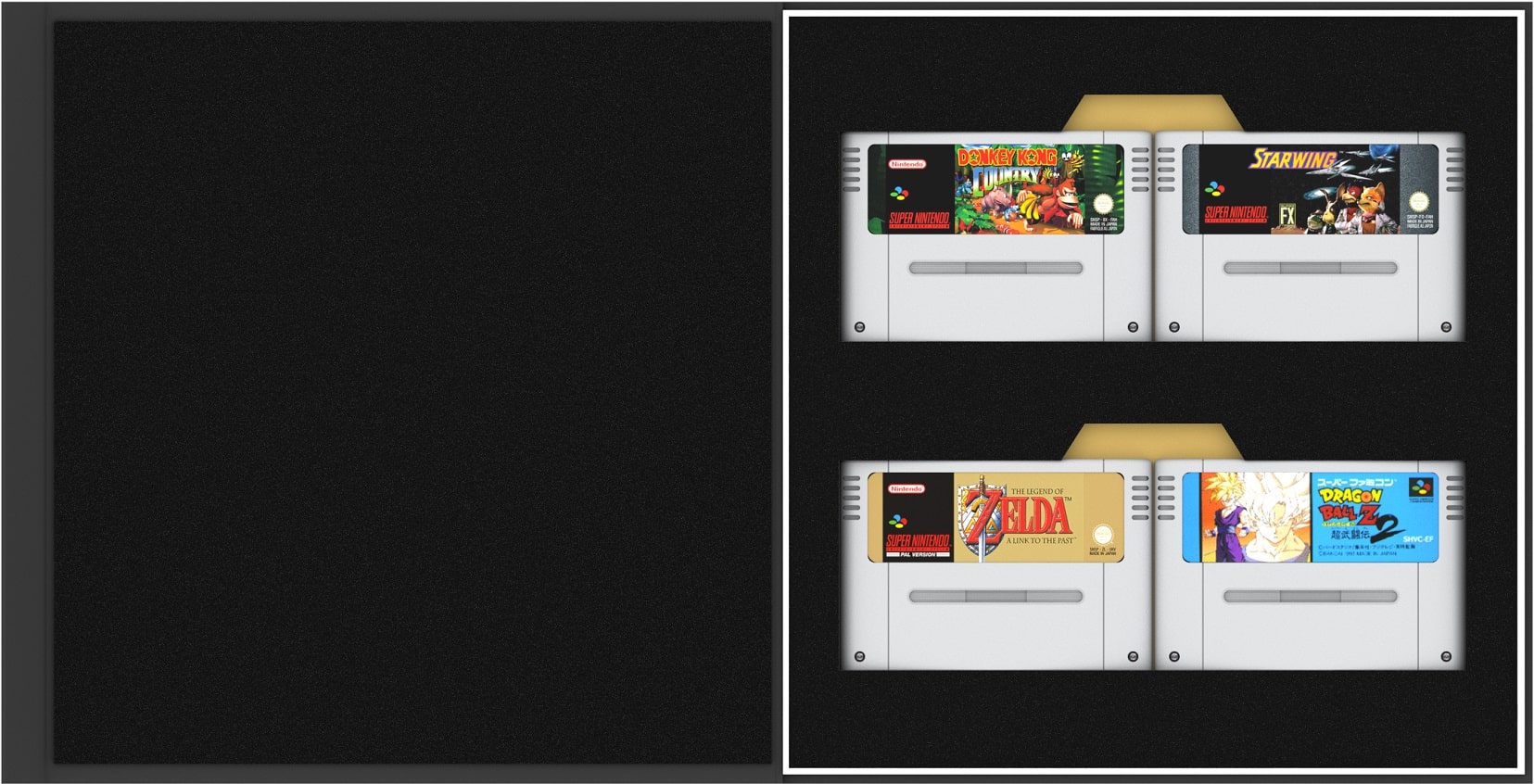 „Precision Game Storage“: Cartridge Aufbewahrung für europäisches SNES / japanisches Super Famicom-Cartridges