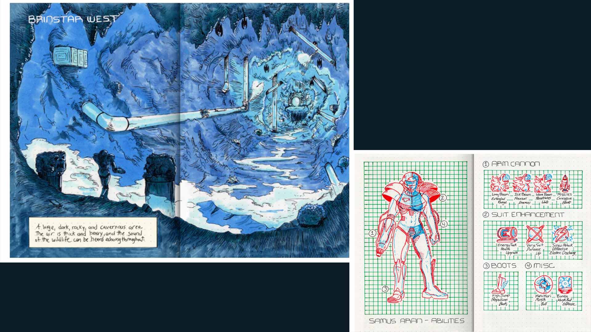 Philip Summers: Gaminguides Illustrationen und Konzeptzeichnungen für Metroid