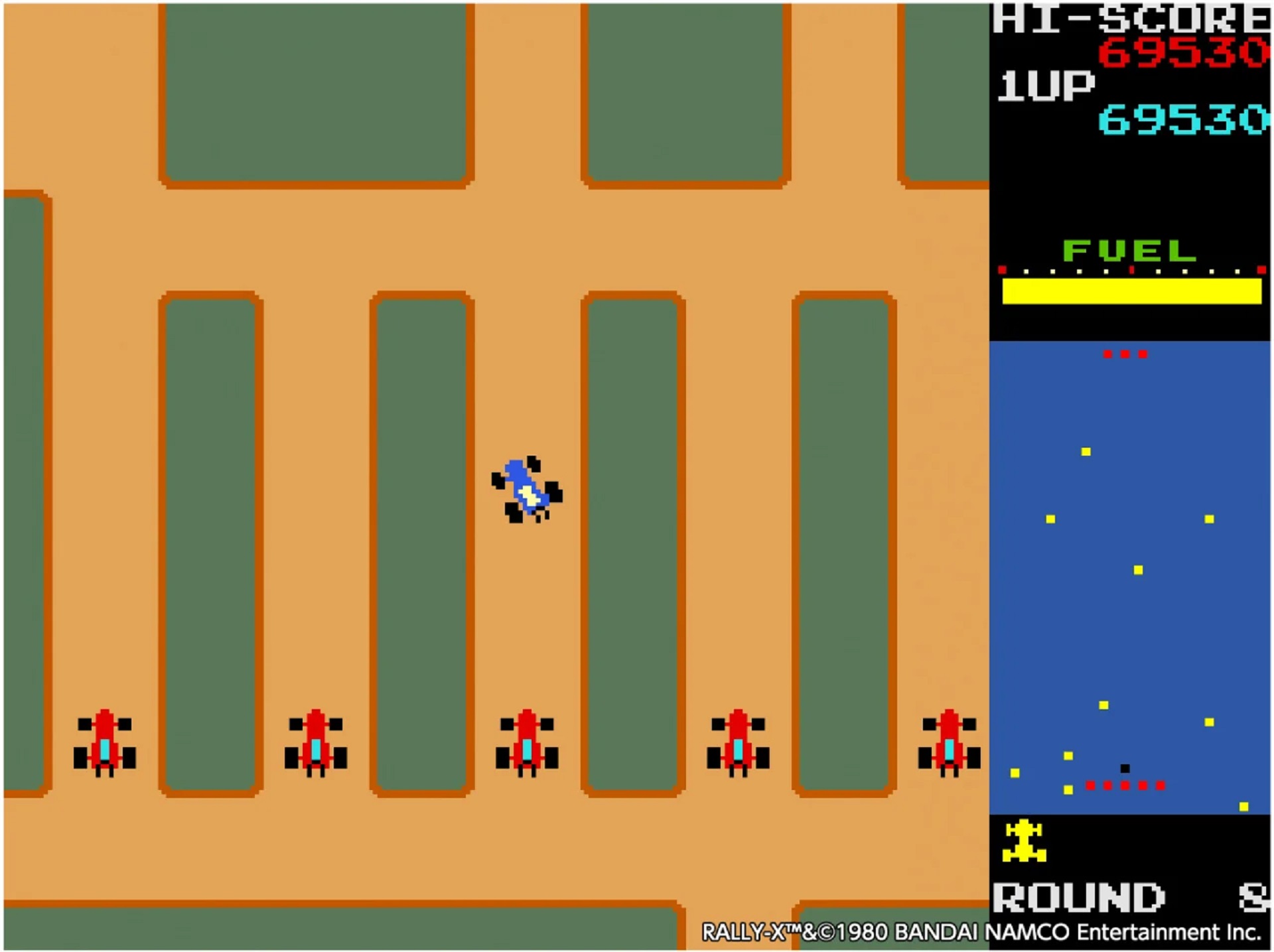 Rally-X für das Arcade Archive