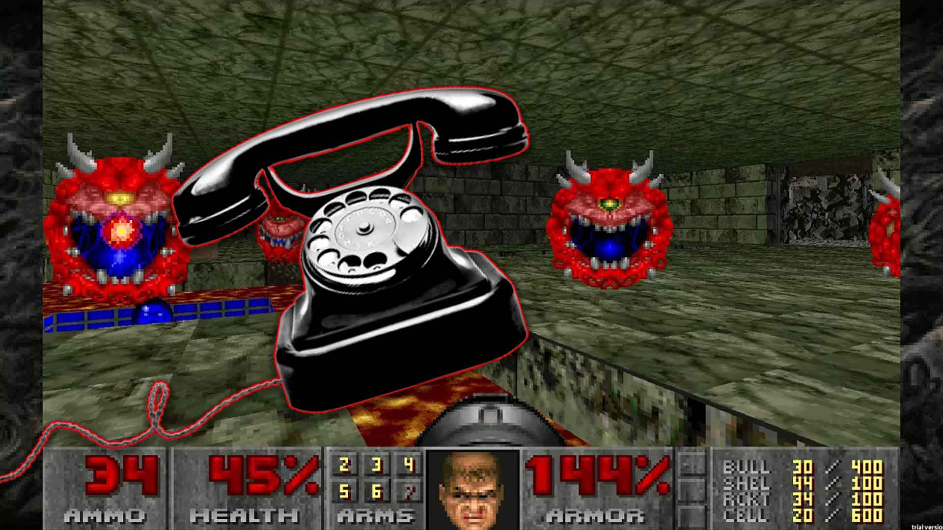 Ungewöhnlicher Controller: Doom Classic mit Wählscheibe gespielt