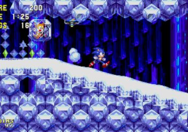 Sonic rennt durch ein Eis-Level