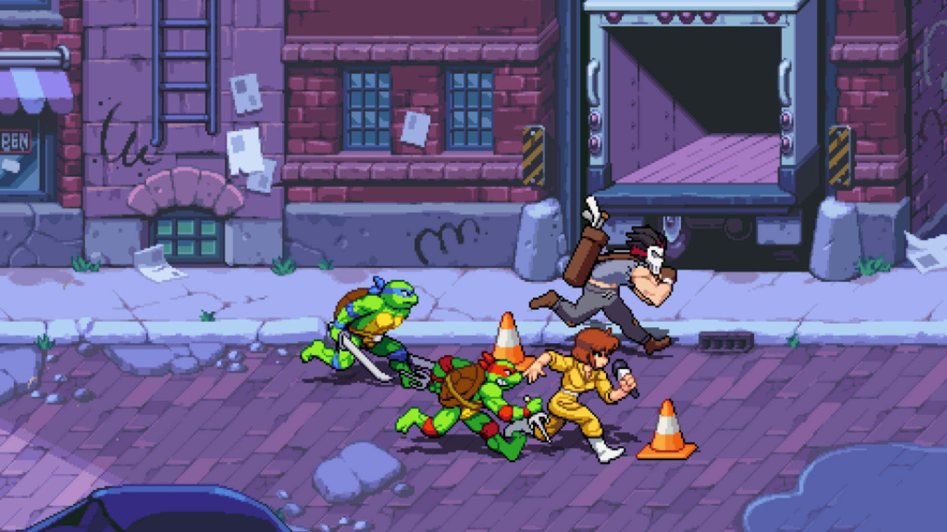 Teenage Mutant Ninja Turtles: Shredder‘s Revenge – Eishockey-Kerl verprügelt Ninjas