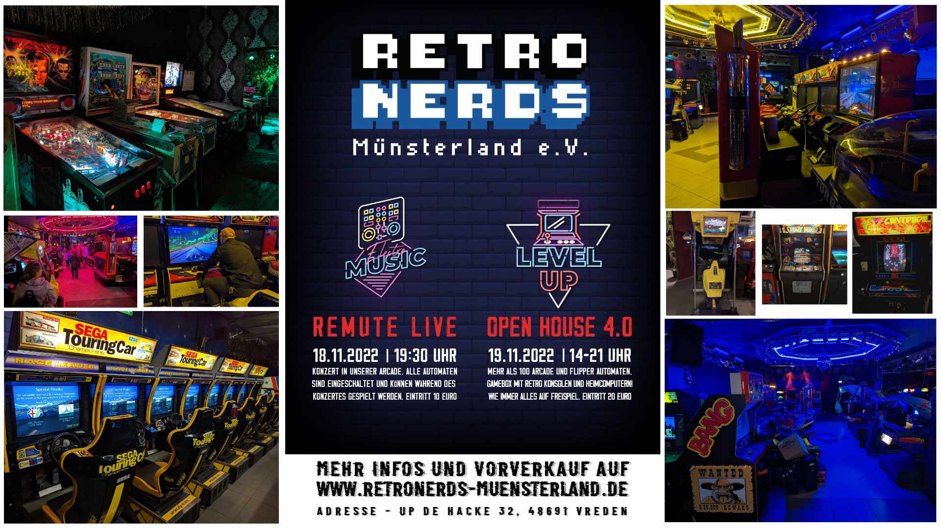 Retro Nerds Münsterland: Arcade-Konzert und Open House 4.0