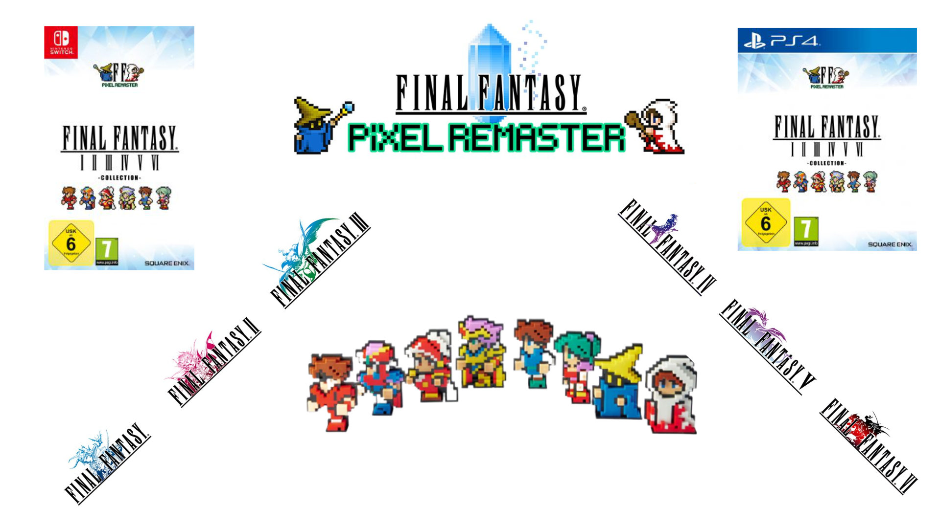 Square Enix: Final Fantasy I-VI Pixel Remaster bekommt physische Version spendiert