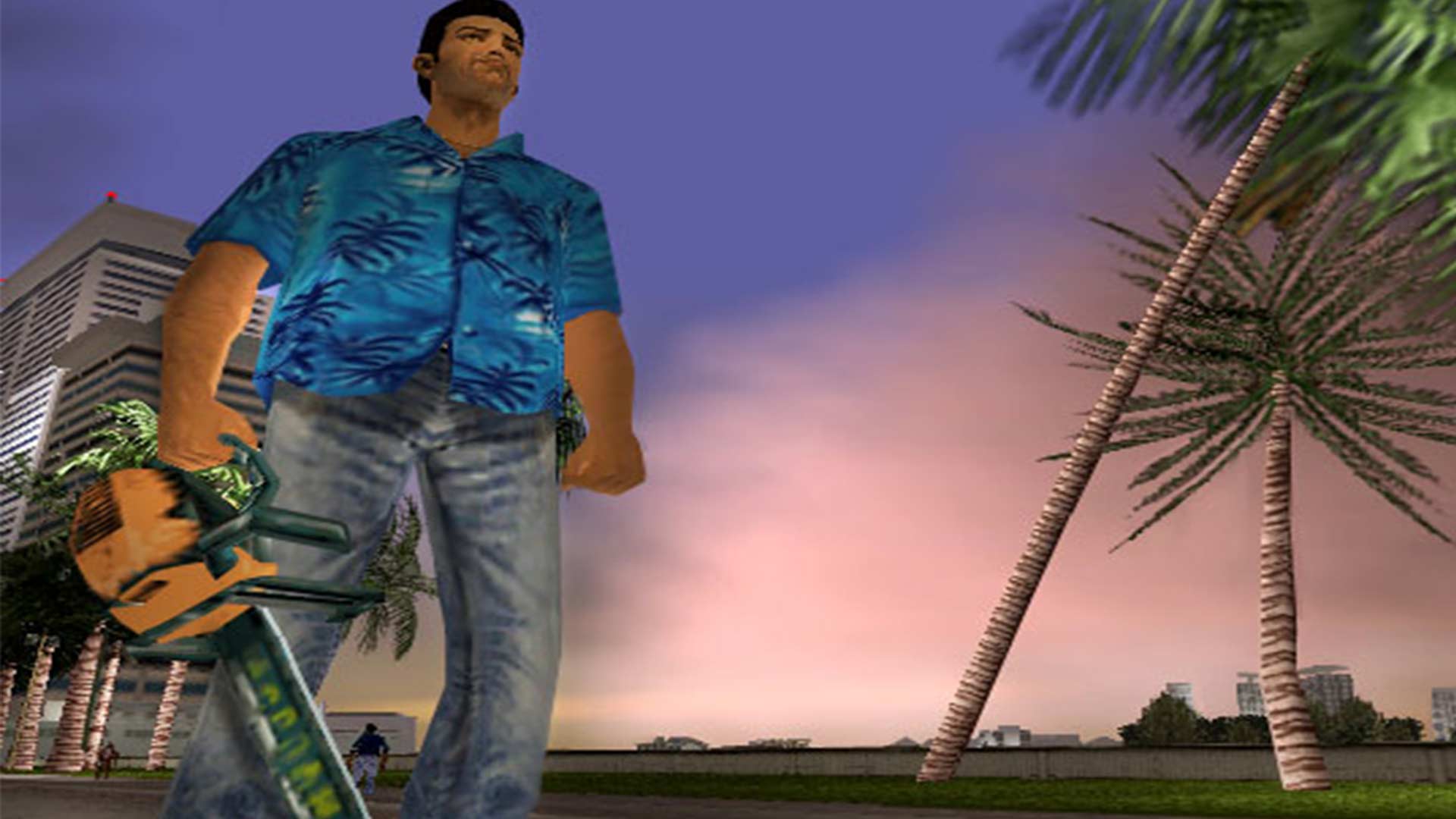 Tommy Vercetti mit Kettensäge