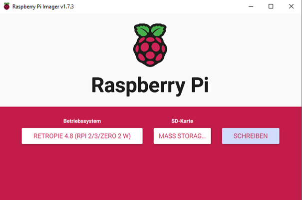Raspberry Pi Imager Schreiben
