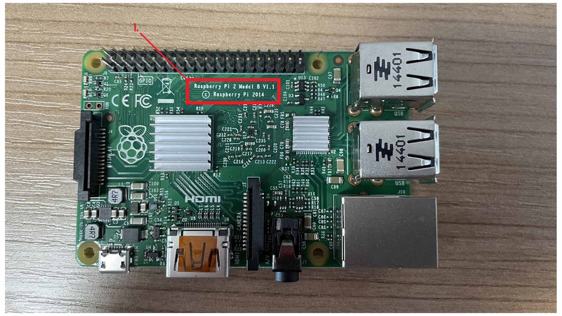 Die Modellnummer vom Raspberry Pi