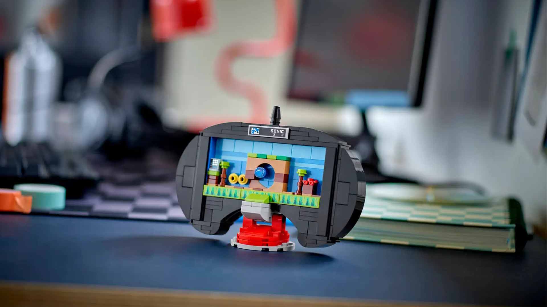 Green Hill Zone im Mega Drive Controller von Lego
